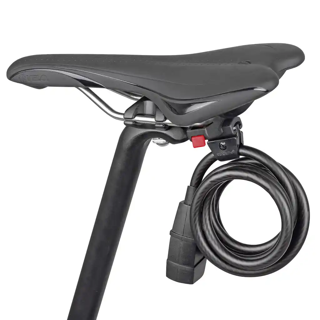 KLICKfix Sattel Adapter mit Seilschlosshalter  schwarz