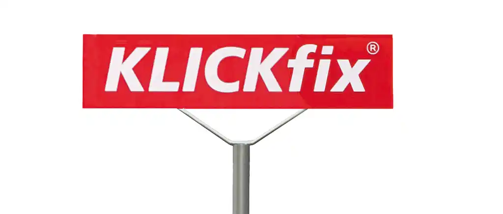 KLICKfix Logoträger für Drehmodul  silber