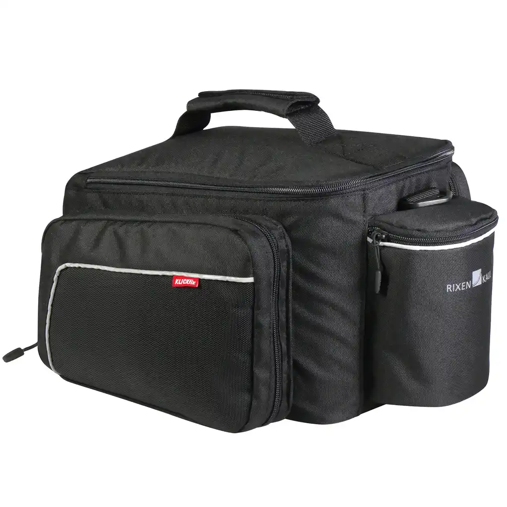 KLICKfix Rackpack Sport mit KLICKfix Bodenkupplung für Racktime Gepäckträger schwarz