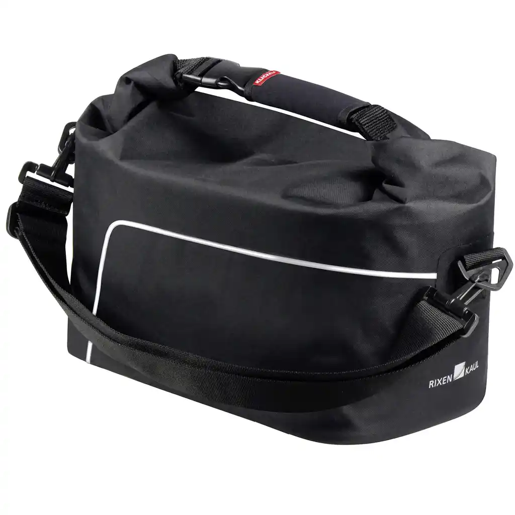 KLICKfix Rackpack Waterproof mit KLICKfix Bodenkupplung für Racktime Gepäckträger schwarz