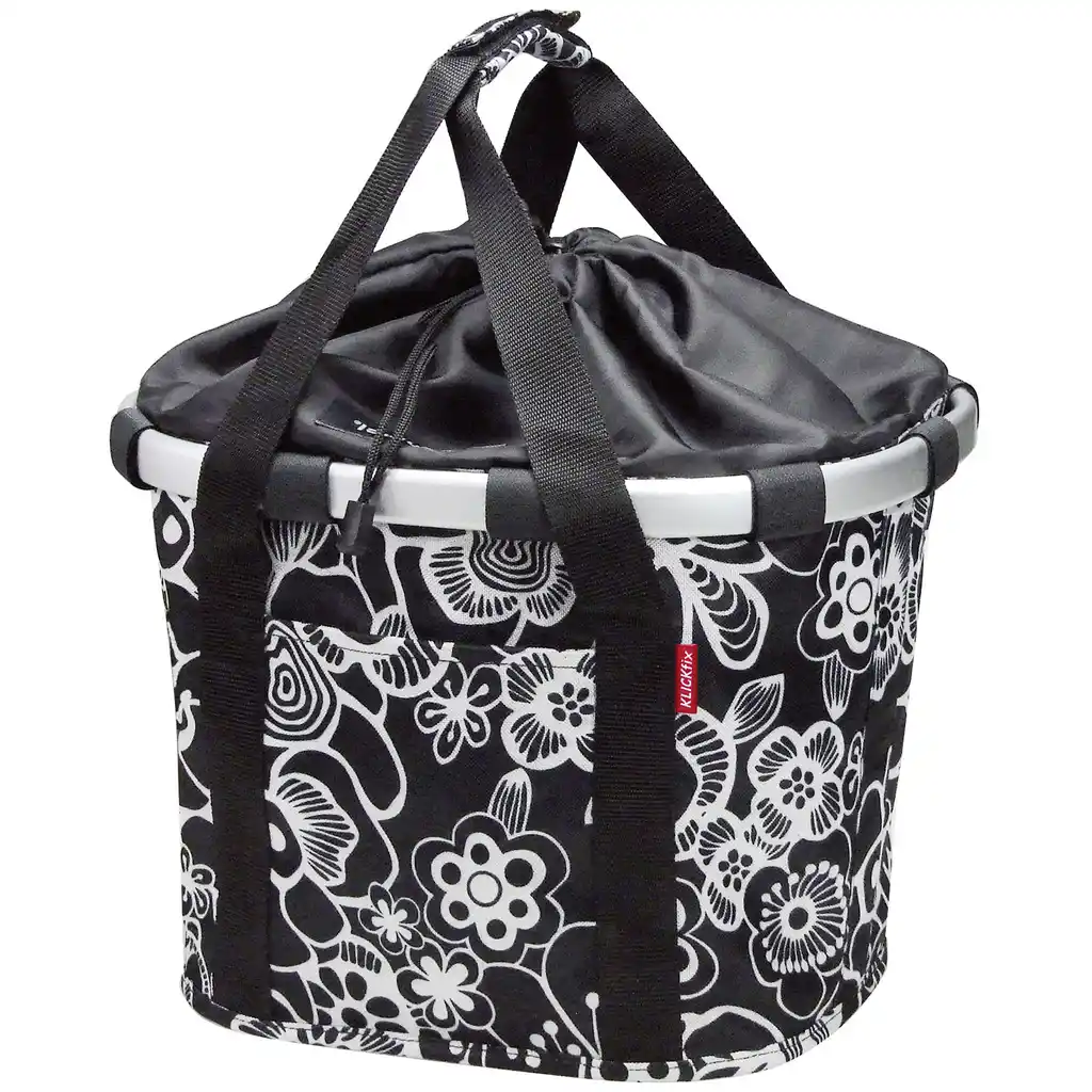 KLICKfix Reisenthel Bikebasket   fleur schwarz