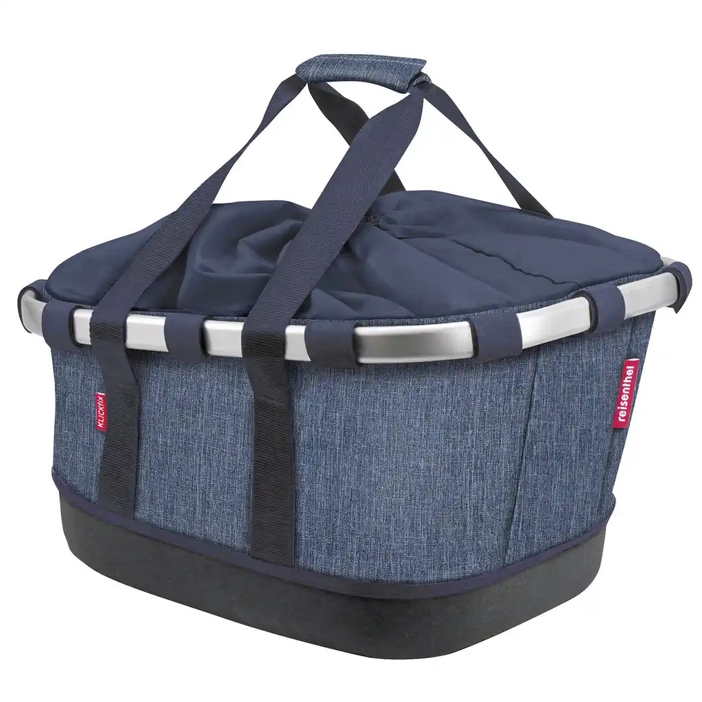 KLICKfix Reisenthel Bikebasket GT mit KLICKfix UniKlip 2 Adapter twist blue