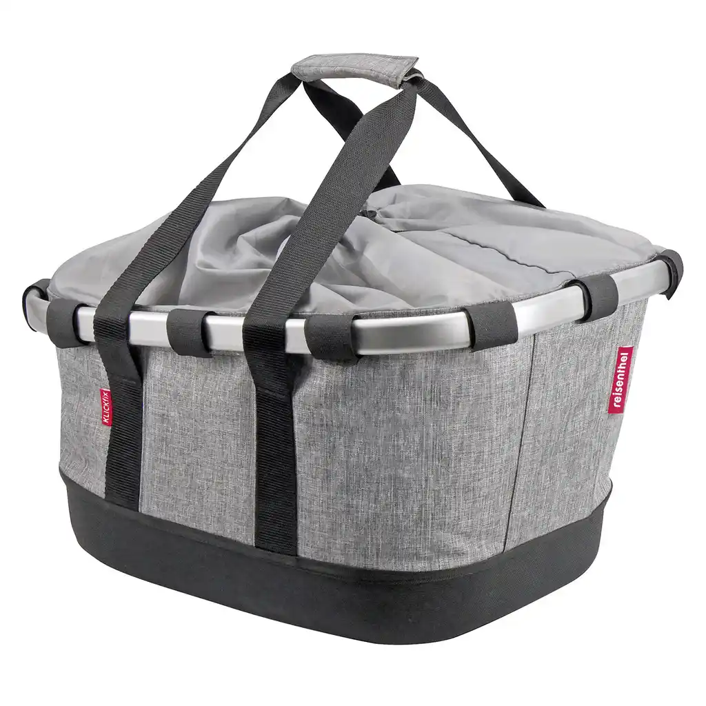 KLICKfix Reisenthel Bikebasket GT mit KLICKfix UniKlip 2 Adapter twist silver