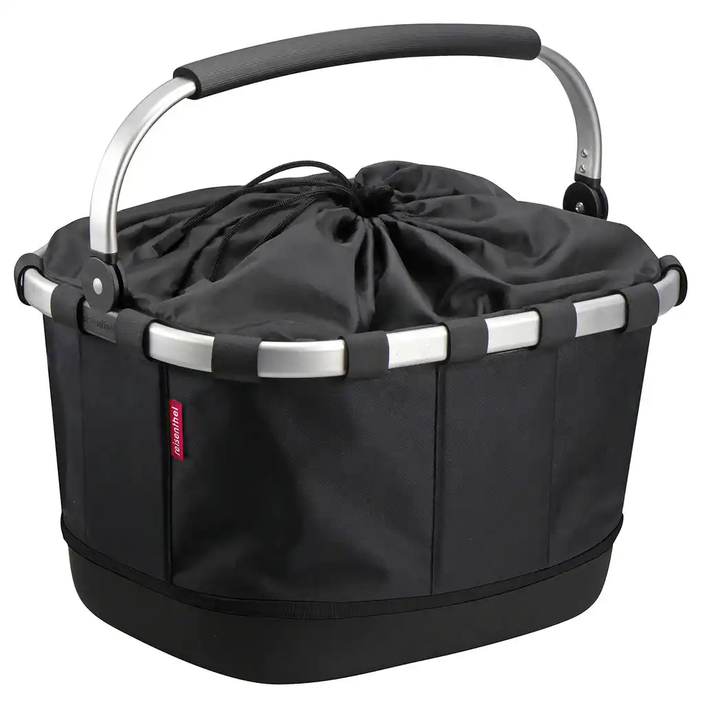 KLICKfix Reisenthel Carrybag GT mit KLICKfix Bodenkupplung für Racktime Gepäckträger schwarz