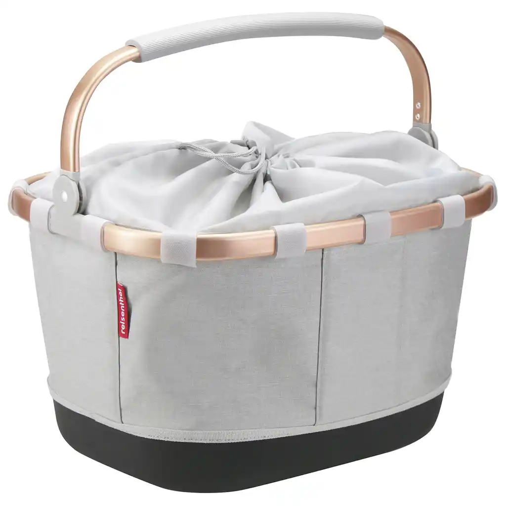 KLICKfix Reisenthel Carrybag GT mit KLICKfix Bodenkupplung für Racktime Gepäckträger twist sky rose