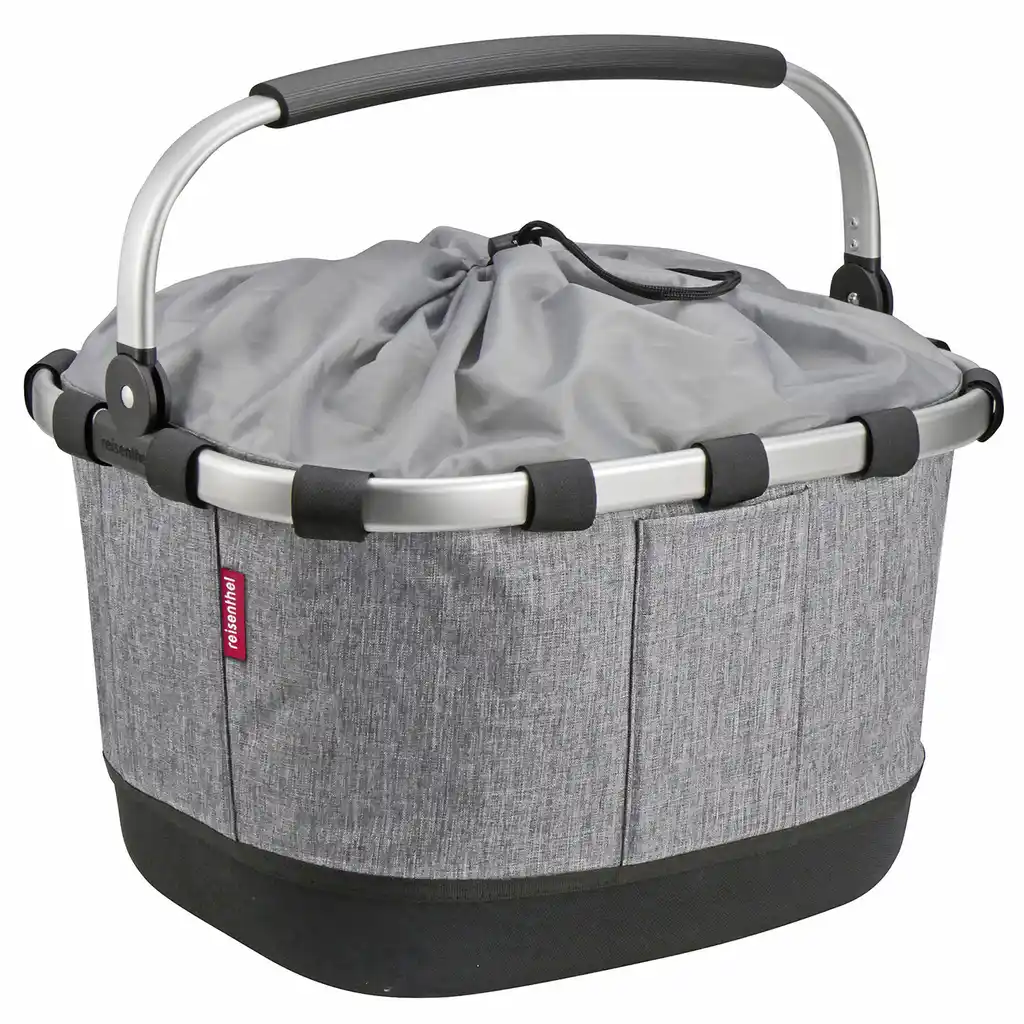 KLICKfix Reisenthel Carrybag GT mit KLICKfix Bodenkupplung für Racktime Gepäckträger twist silver
