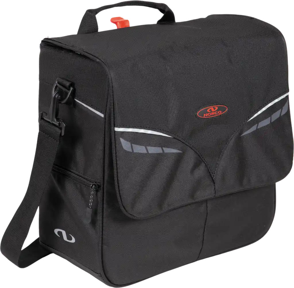 Norco Boston City Tasche mit KLICKfix Kompakt Schiene mit variabler Hakenposition schwarz