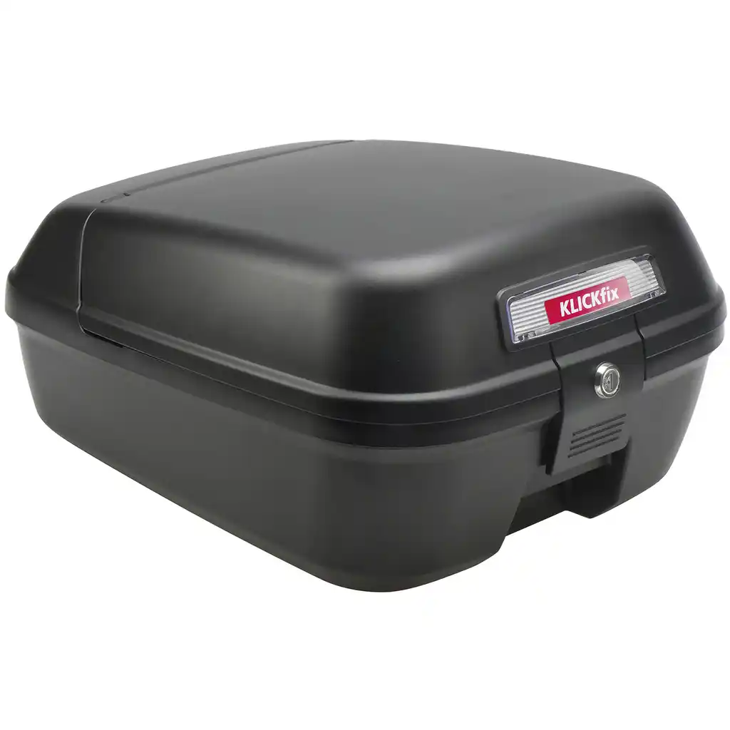KLICKfix Citybox mit KLICKfix Bodenkupplung für Racktime Gepäckträger schwarz