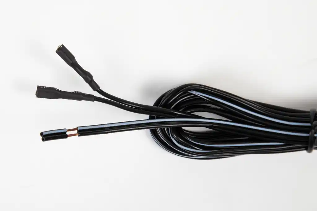 Teile fürs Rad Lichtkabel zweiadrig  schwarz